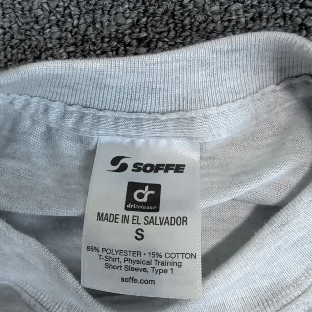 Soffe Military US Air Force PT Shirt Men Small Gray Reflective Training Tee S